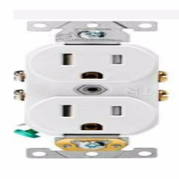 Gorgeousglow Commercial Grade Tamper Resistant Duplex Outlet, White, 10PK GO2739936